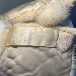 1950s Emba Jasmine Natural White Mink Wedding Stole